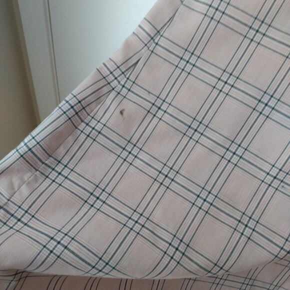 Amish Mennonite Cape Dress 42"B 35"W Pink Plaid Cotton Blend Long - Picture 6 of 11